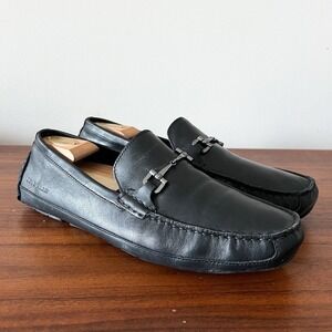 Cole Haan Wyatt Bit Driving Loafer Black Leather Mens Size 10.5M Luxury Classy
